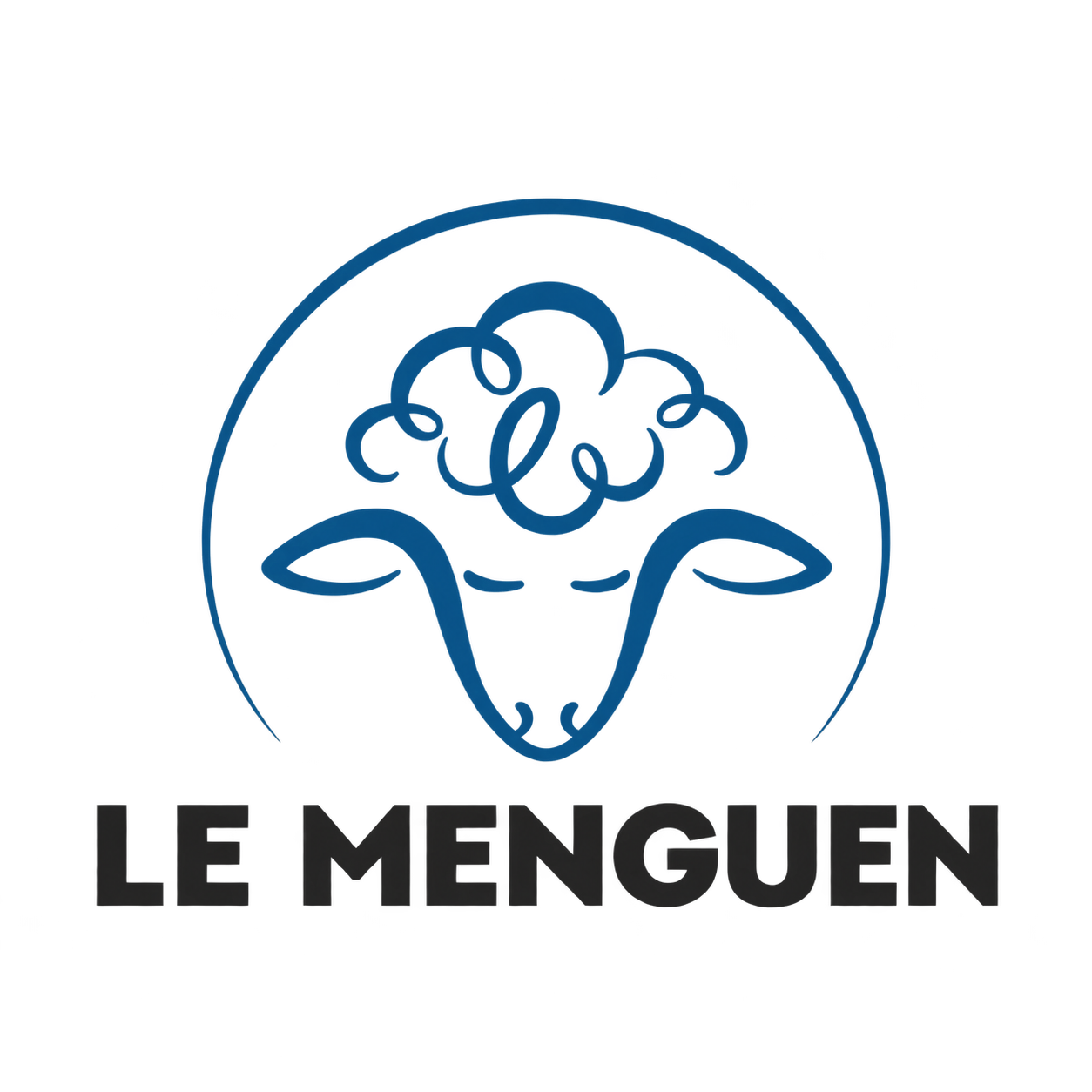 Le Menguen — logo avec mouton bleu